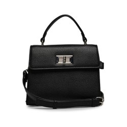 Rosemunde RBSanya medium hndtaske sort forside med rem