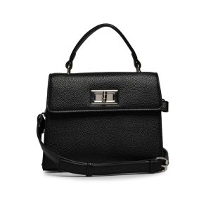 Rosemunde RBSanya medium hndtaske sort forside med rem