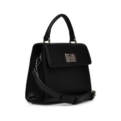 Rosemunde RBSanya medium hndtaske sort set fra siden med rem