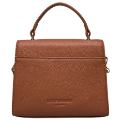 Rosemunde RBSanya medium hndtaske cognac bagside med logo