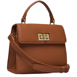 Rosemunde RBSanya medium hndtaske cognac skr vinkel