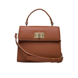 Rosemunde RBSanya medium hndtaske cognac forfra med rem