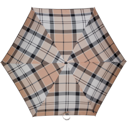 Samsonite Alu Drop S paraply i Beige Check set oppefra