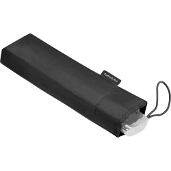 Samsonite Rain Pro sort flad paraply sammenfoldet med etui
