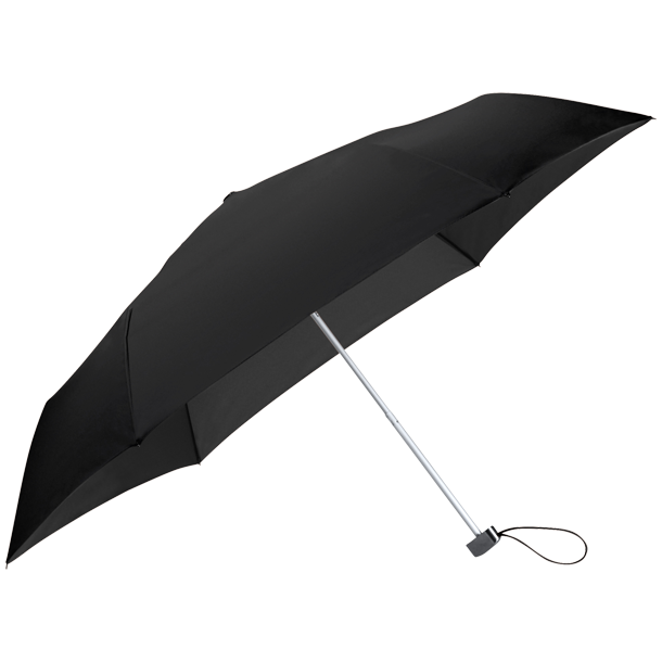Samsonite Rain Pro 3-sektions manuel paraply i sort set fra siden