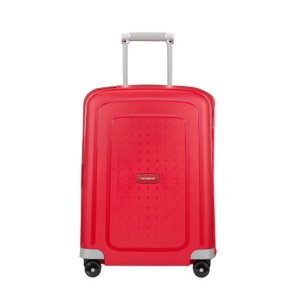 Rd Samsonite S'Cure kabinekuffert 55 cm set forfra med teleskophndtag.