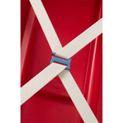 Detalje af indvendige krydsremme i Samsonite S'Cure 55 cm rd kabinekuffert.