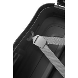 Indvendigt billede af Samsonite S'Cure 55 cm sort med krydsremme og hrdt skalrum.