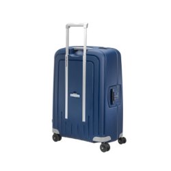 Samsonite S'Cure spinnerkuffert 69 cm dark blue set bagfra med 4 spinnerhjul.