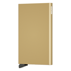 Secrid Cardprotector gold &ndash; lukket kortholder set forfra