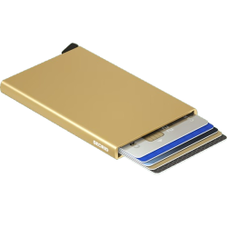 Secrid Cardprotector gold &ndash; �ben kortholder med kort i vifteform