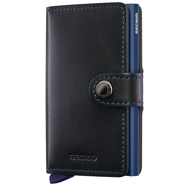 Secrid Miniwallet Original sort &ndash; lukket l�derpung med trykknap