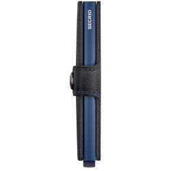Secrid Miniwallet sort/navy &ndash; sidevisning med navy Cardprotector