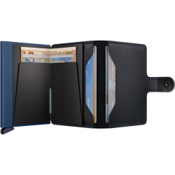 Secrid Miniwallet sort l�der &ndash; indvendig visning med RFID-kortholder