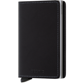Secrid Slimwallet Original sort &ndash; lukket l�derpung set forfra