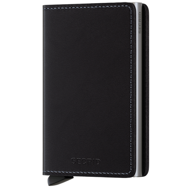 Secrid Slimwallet Original sort &ndash; lukket l�derpung set forfra
