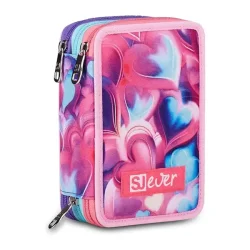 SJ EVER by SEVEN 3 ZIP Penalhus Pink Beat