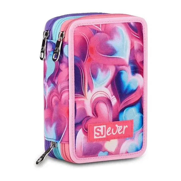 SJ EVER by SEVEN 3 ZIP Penalhus Pink Beat