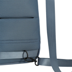 Travelite Workfloow crossover denim blue detalje af rem og sp�nde