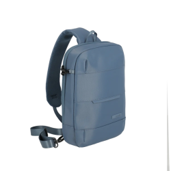 Travelite Workfloow crossover taske denim blue skr� sidevinkel
