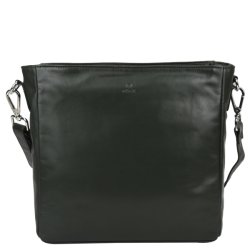 Adax Amalfi Olga skuldertaske i gr�n l�der set forfra