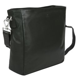 Adax Amalfi Olga skuldertaske i gr�n l�der set fra siden