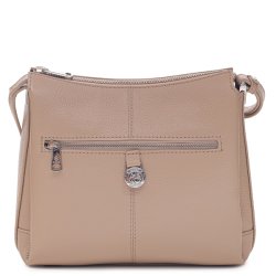 Adax Cormorano Maiken skuldertaske desert set bagfra med lynl�slomme