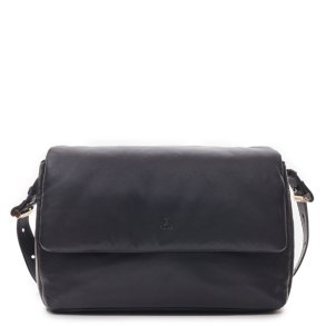 Adax Larissa Riley skuldertaske i sort l�der set forfra