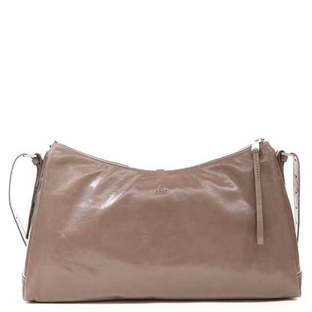 Adax Milano Emilie skuldertaske i elephant l�der set forfra