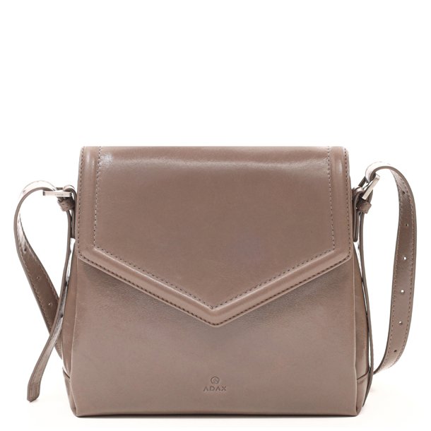 Adax Milano Nia skuldertaske i elephant l�der set forfra