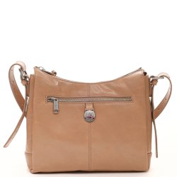 Adax Milano Trine skuldertaske sand set bagfra med lynl�slomme