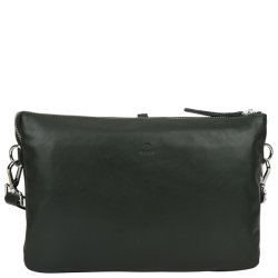 Adax Amalfi Eva skuldertaske i gr�n l�der set forfra