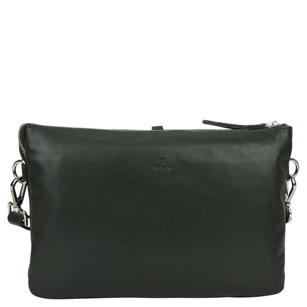 Adax Amalfi Eva skuldertaske i gr�n l�der set forfra