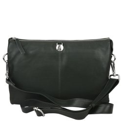 Adax Amalfi Eva skuldertaske gr�n set bagfra med skulderrem