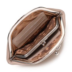 Adax Cormorano Ava frame wallet desert �ben med b�jlelukning og indvendigt rum