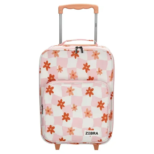 Zebra Trends Avonturier b�rnekuffert 16 tommer rosa med blomster