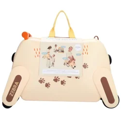 Zebra Trends ride-on kuffert bagside med illustration