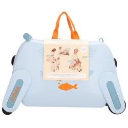Zebra Trends ride-on b�rnekuffert bagside med produktinformation