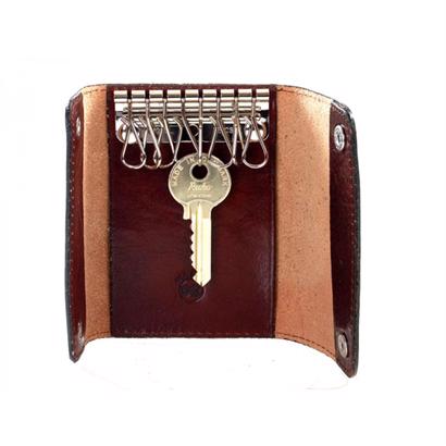 Se Pia Ries nøglepung 8 nøgler Brun 1538-2 hos Hugo P
