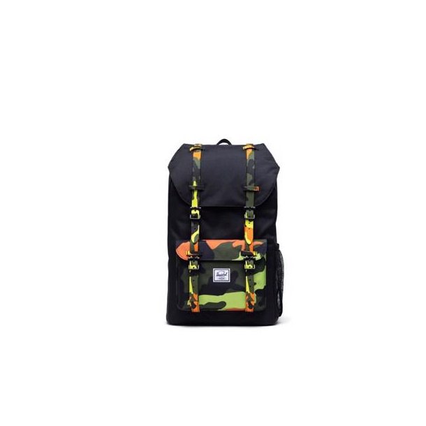 Herschel Little America Youth rygsæk Black/Neon Camo 10589-03522 - Rygsække, tasker og skoletasker til børn - Hugo lædervarer & rejseartikler