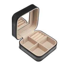 Smykkeskrin fra Gillian Jones i sort med spejl og ruminddeling