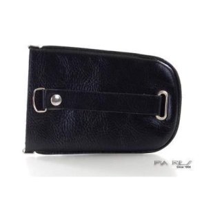 Lukket sort ngleklokke i gte skind fra Pia Ries