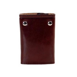 Lukket brun nglepung i gte skind fra Pia Ries