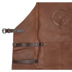 Lderforklde i brun med grillredskaber fra Hide & Stitches