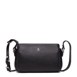 Adax Cormorano Linda skuldertaske i sort l�der set forfra