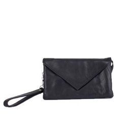 ReDesigned sort clutch taske med lynlslukning