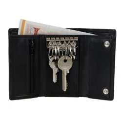 Pia Ries nglepung med 6 kroge og plads til sedler Sort