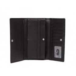 Adax Cormorano Kaisa wallet sort �ben med kortlommer og m�ntrum