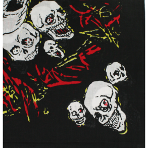 Bandana sort med ddningehoveder BA-1080