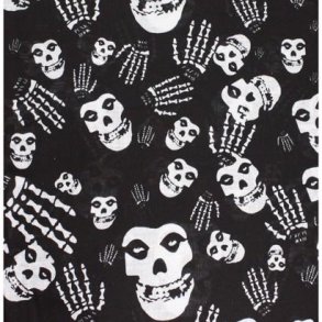 Bandana med skelethoveder